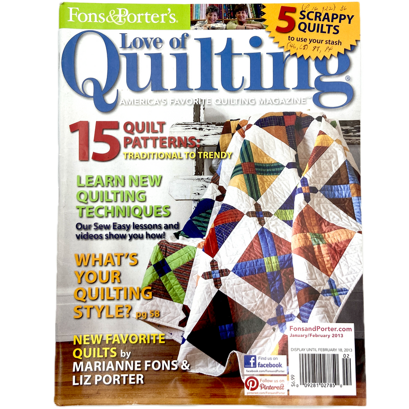 Fons & Porter's Love of Quilting | Magazine Back Issues 2010-2019 | Choose Your Favorite