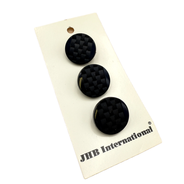 3/4" Navy Weave | Plastic Buttons
