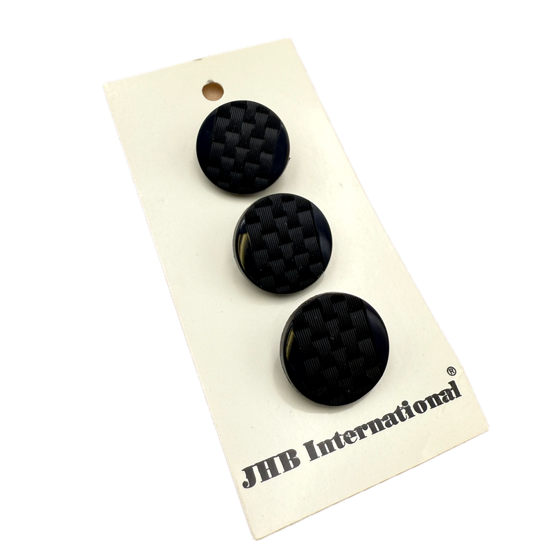 3/4" Navy Weave | Plastic Buttons
