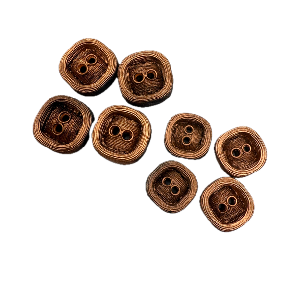 3/4" or 7/8" Copper Square | Plastic Buttons | Choose Your Size