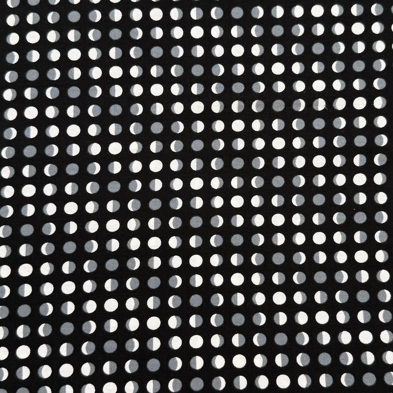 Moon Phase Black | Midnight Magic 2 | Quilting Cotton