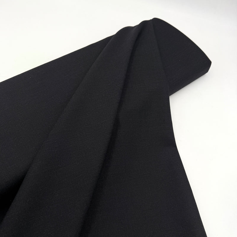 Ink Black | Wool Twill
