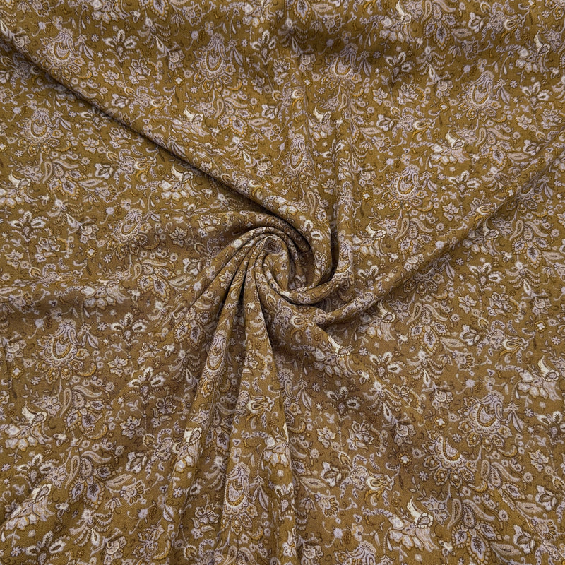 Mustard Paisley | Sunset Studio | Crinkle Rayon