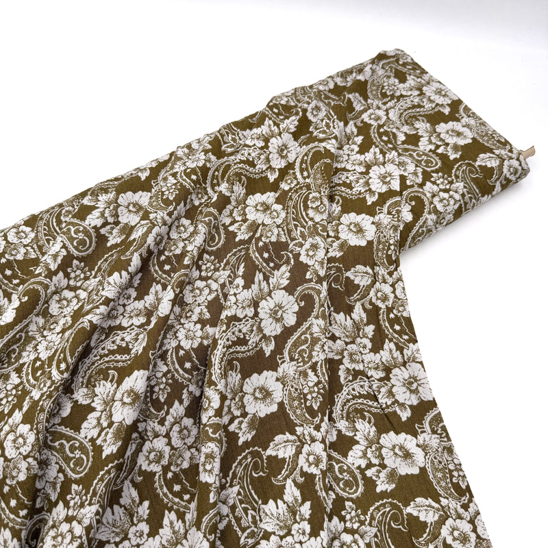 Moss Paisley Bouquet | Sunset Studio | Crinkle Rayon