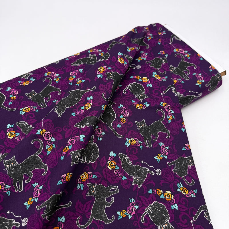 Black Cat Plum | Totally Twilight | Quilting Cotton