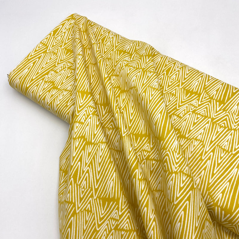 Peaks Mustard | Zoology | Quilting Cotton