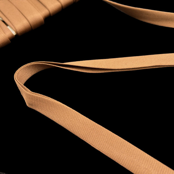 1/2" Woven Fold-Over Binding | Toffee