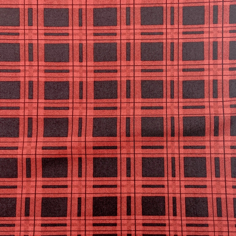 Plaid Light Brick | Living the Dream | Quilting Cotton