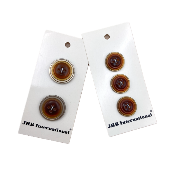 3/4" or 7/8" Amber Stack | Plastic Buttons | Choose Your Size