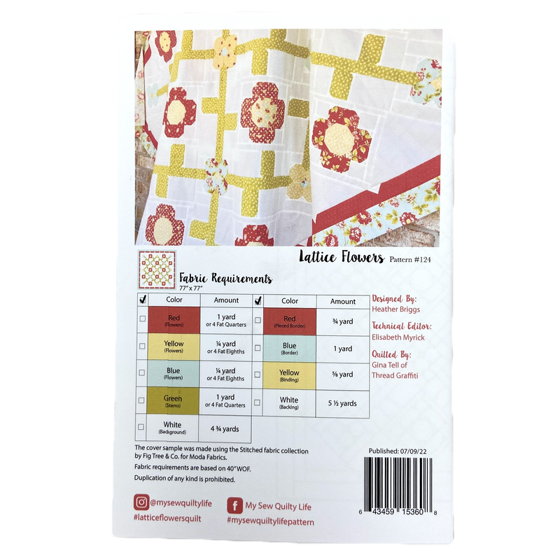 Lattice Flowers | My Sew Quilty Life | Quilt Pattern