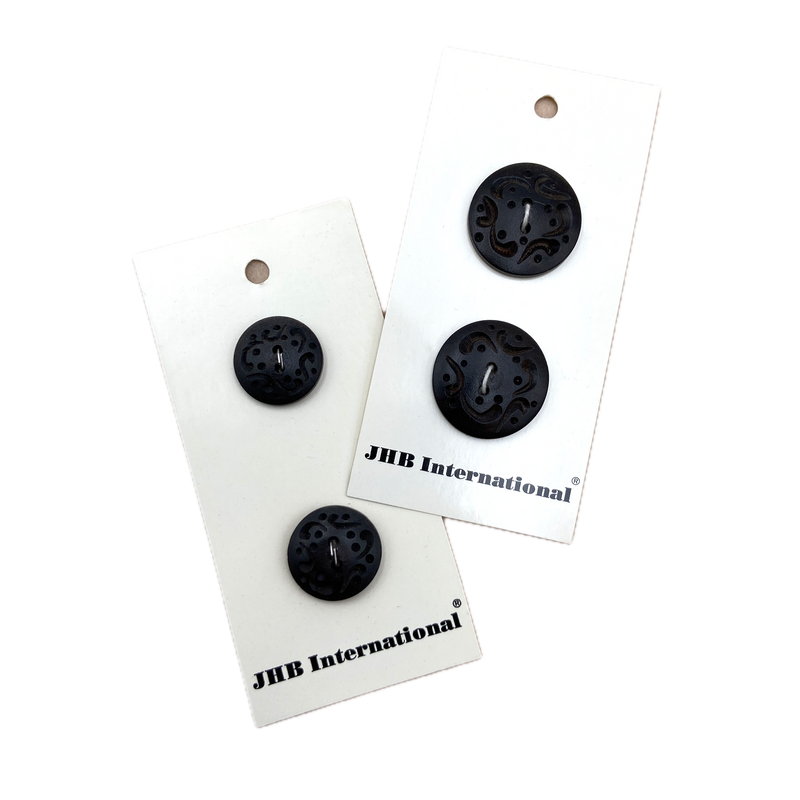 3/4" or 7/8" Carved | Wood Buttons | Choose Your Size