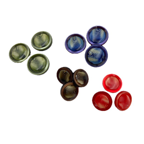 3/4" or 1" Jewel Swirl | Plastic Buttons | Choose Your Favorite