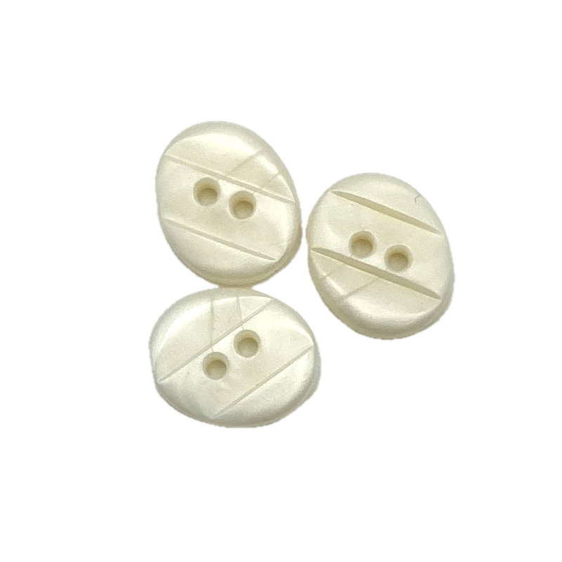 1/2" or 3/4" Pearly Oval | Plastic Buttons | Choose Your Favorite