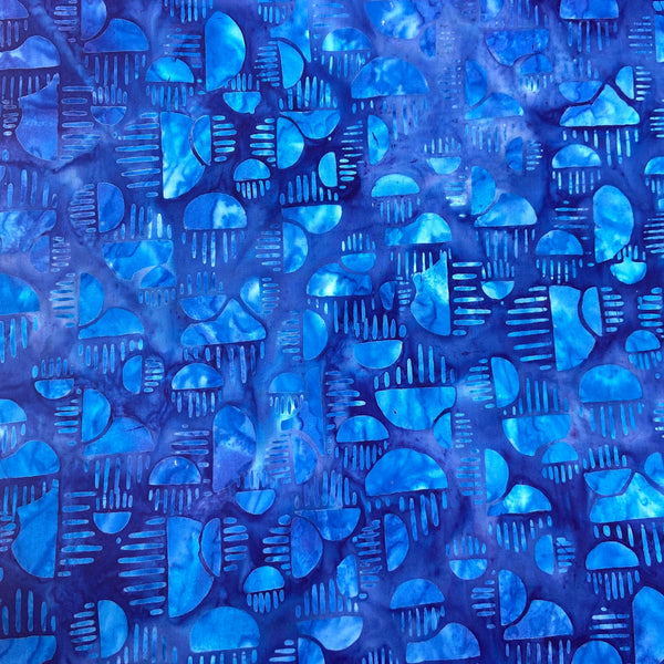 Ocean | Bubble Blues | Batik Quilting Cotton
