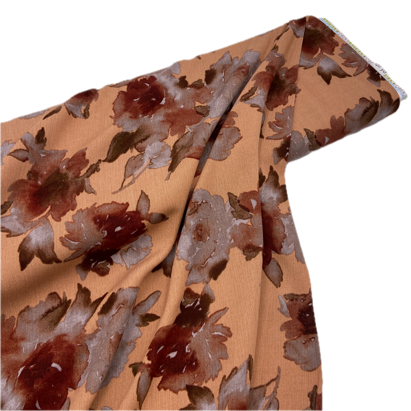 Apricot Floral | Sunset Studio | Crinkle Rayon