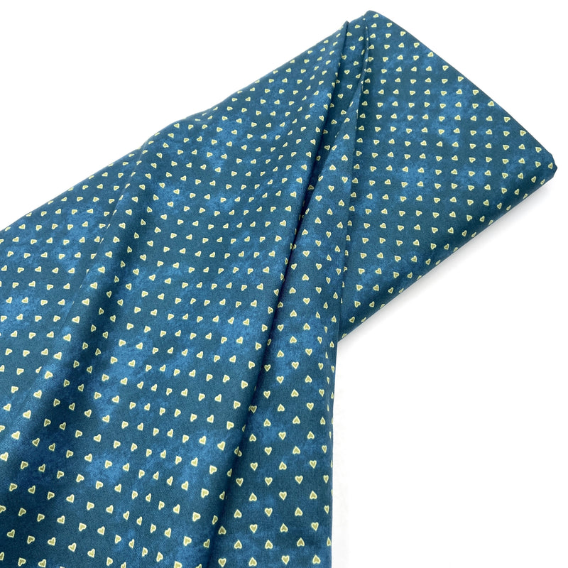 Hearts Teal | Readerville | Quilting Cotton