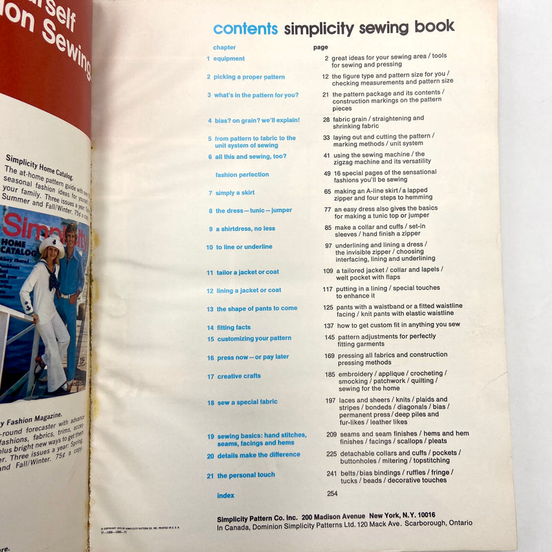 Simplicity Sewing Book Revised 1972 | Book
