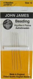 Beading Needles | Size #12 | Set of 4 | John James