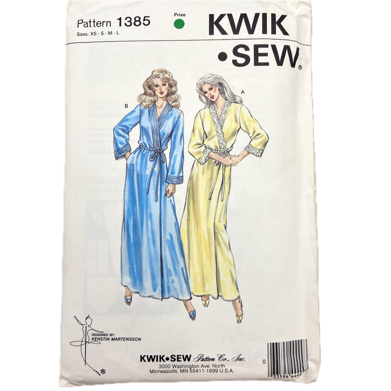 Kwik Sew 1385  | Adult Robes | Size XS - L