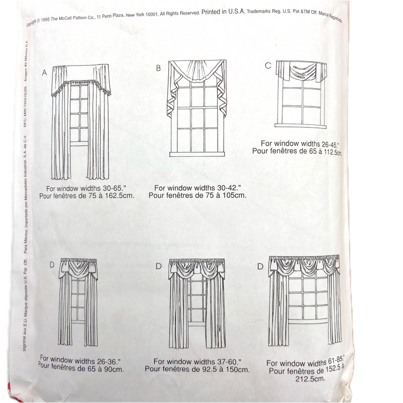McCall's 8772 | Window Drapes and Swags