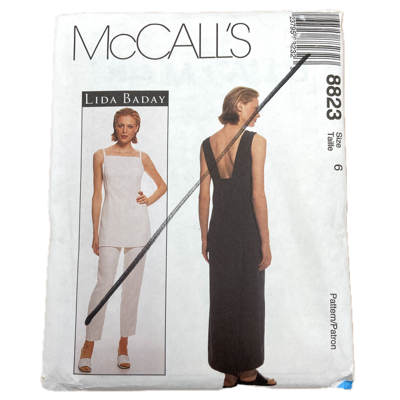 McCall's 8823 | Adult Unlined Dress, Lined Tunic and Lined Pants | Size 6 or 10
