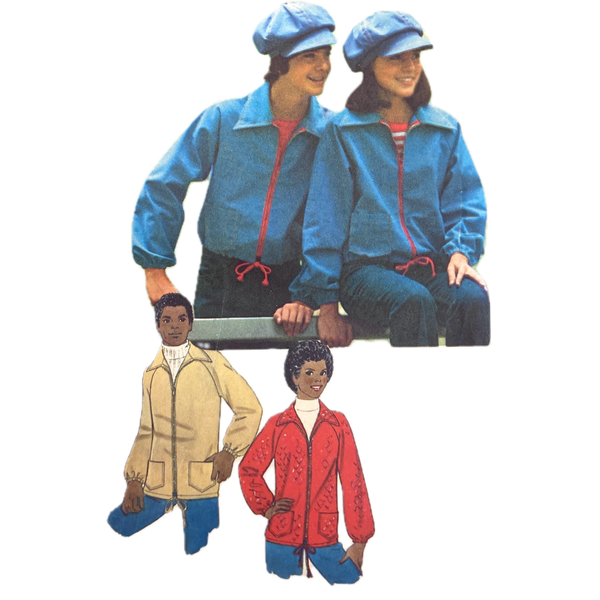 Simplicity 7253  | Adult Unlined Jacket in Two Lengths and Cap | Chest 35" or 36"