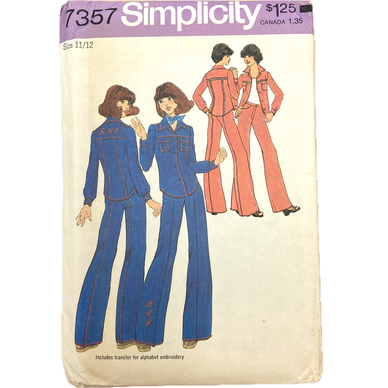 Simplicity 7357  | Junior Shirt and Wide-Leg Pants | Size 11-12