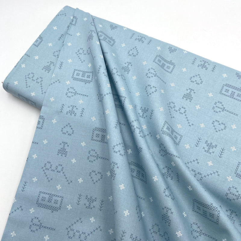 Cross Stitch Bluebell | Make Time | Quilting Cotton