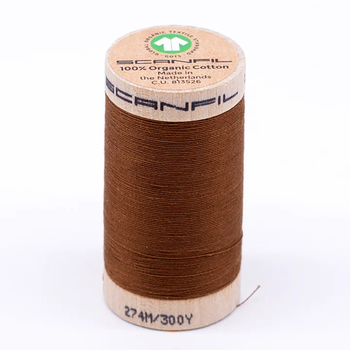 Scanfil Organic Cotton Thread Cathay Spice Brown