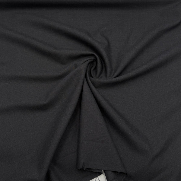 Ink Black | Wool Twill