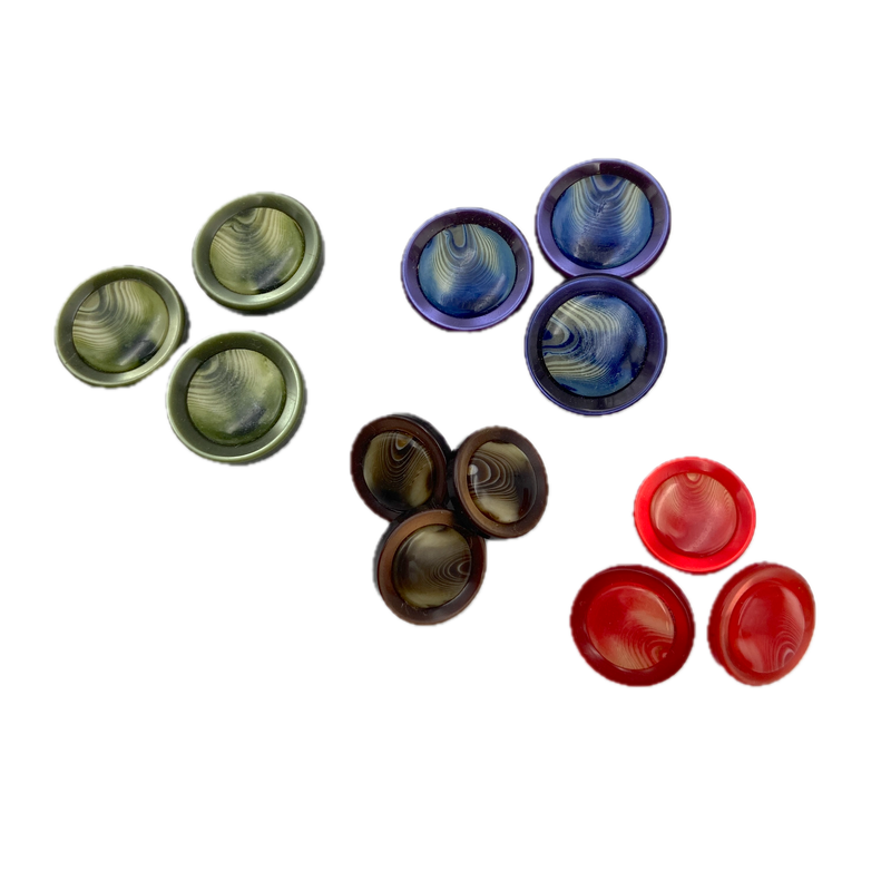 3/4" or 1" Jewel Swirl | Plastic Buttons | Choose Your Favorite