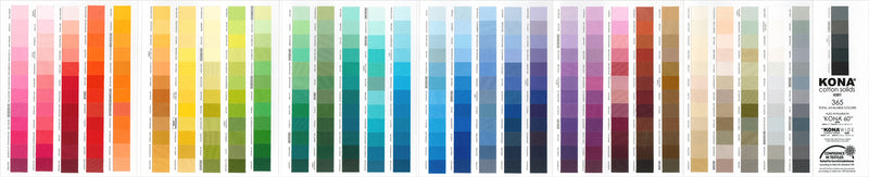 Kona Cotton Solids | 365 Color | Swatch Card
